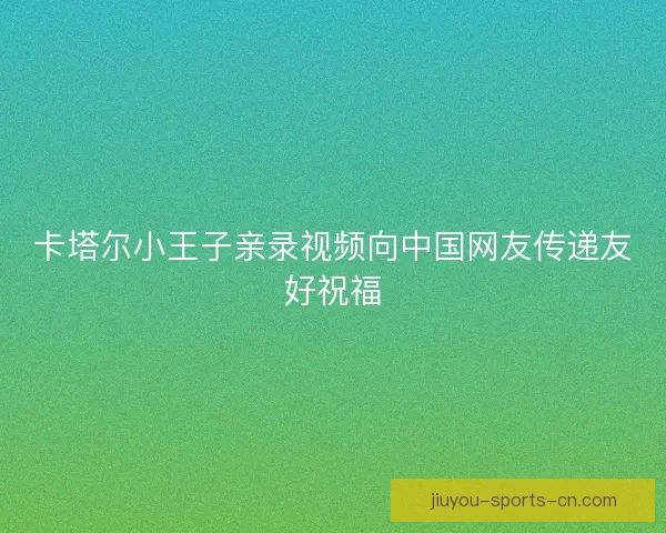 卡塔尔小王子亲录视频向中国网友传递友好祝福